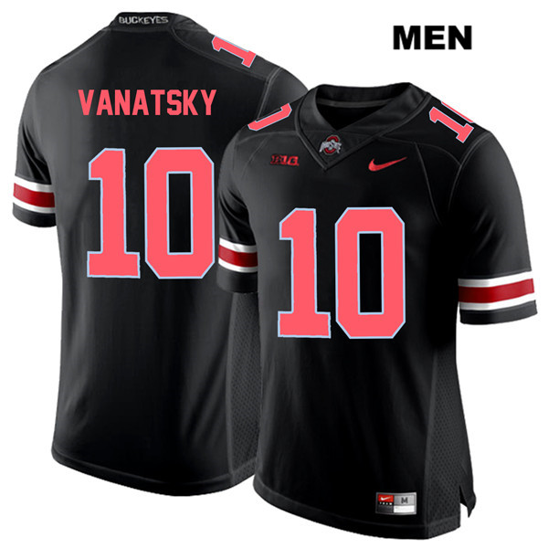 Ohio State Buckeyes Men's Daniel Vanatsky #10 Red Number Black Authentic Nike College NCAA Stitched Football Jersey TF19C05QR